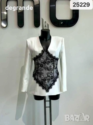 🎀 Елегантно Дамско Сако с Дантела , снимка 2 - Сака - 53853130