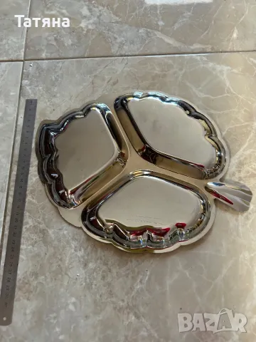 Чиния, плато «лист» за ядки от неръждаема стомана, снимка 2 - Прибори за хранене, готвене и сервиране - 49020138