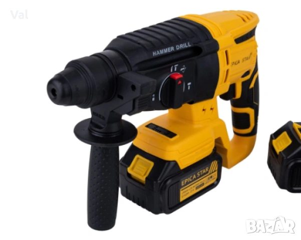 Акумулаторен безчетков литиево-йонен перфоратор, с 2 батерии, 36V, снимка 7 - Перфоратори - 53671553