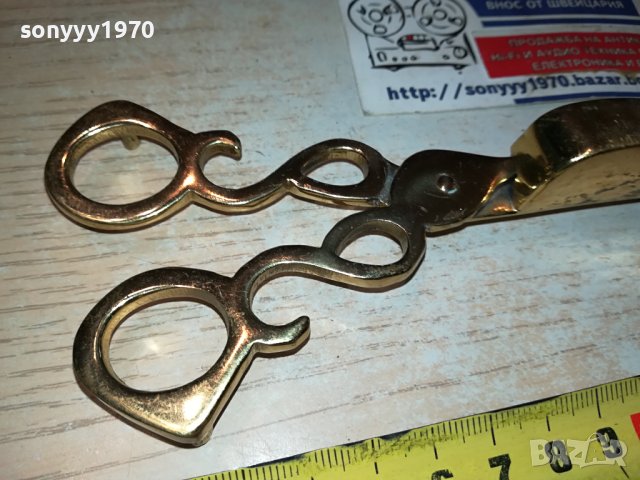 ножица за свещи мед/месинг 1007231343, снимка 3 - Антикварни и старинни предмети - 41505359