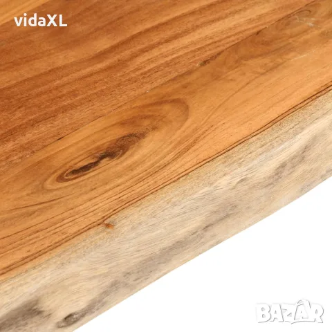vidaXL Плот за маса, 180x40x3,8 см, правоъгълен, акация масив, жив ръб, снимка 6 - Етажерки - 56147294