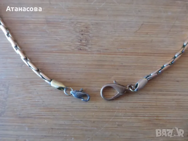 Кюстек синджир верижка за джобен часовник 54 см, снимка 3 - Антикварни и старинни предмети - 48647507