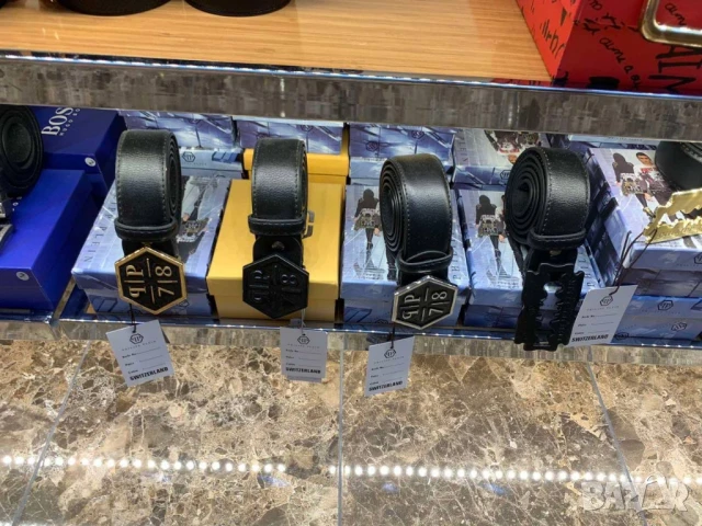 колани от естествена кожа в кутия tommy hilfiger hugo boss emporio armani , снимка 11 - Колани - 50999443