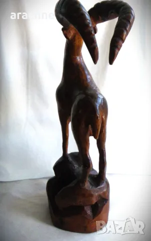 Голяма френска дървена статуя на козирог, снимка 5 - Други ценни предмети - 47651260