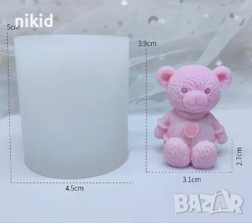 3D мече с блуза ❤ силиконов молд форма фондан гипс шоколад смола свещ сапун декор