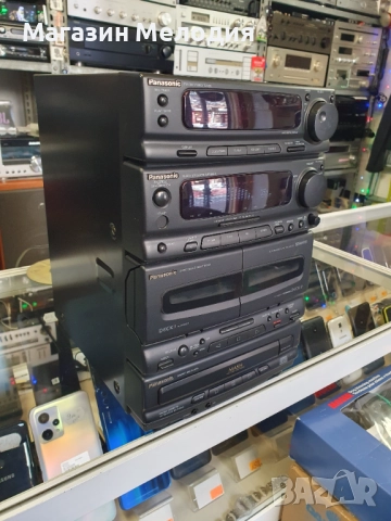 Аудиосистема Panasonic SA-CH350 В отлично техническо и визуално състояние. Лека забележка на касетит, снимка 4 - Аудиосистеми - 35637399