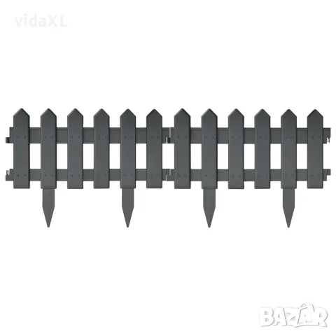 vidaXL Кантове за тревни площи, 25 бр, антрацит, 10 м, PP, снимка 4 - Огради и мрежи - 56146583
