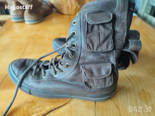Винтидж бутикови кожени кецове военни кожени Converse Chuck Taylor All Star XHi Combat Safari 38, снимка 7 - Кецове - 52538193
