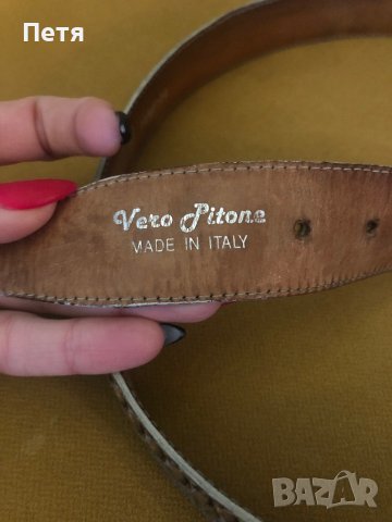 Колан от естесвена кожа на питон, снимка 2 - Колани - 39458180