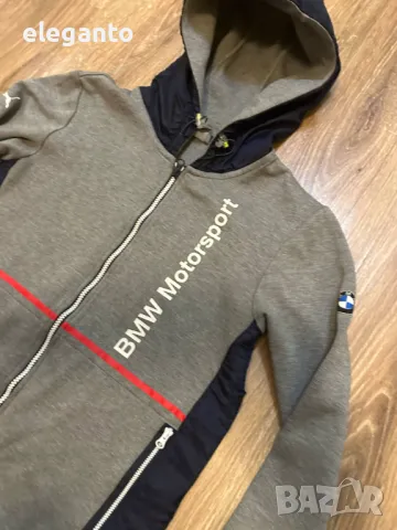 Оригинална мъжка горница/суичър Puma BMW Motorsport Zip Hoodie , S размер , снимка 5 - Суичъри - 50243328