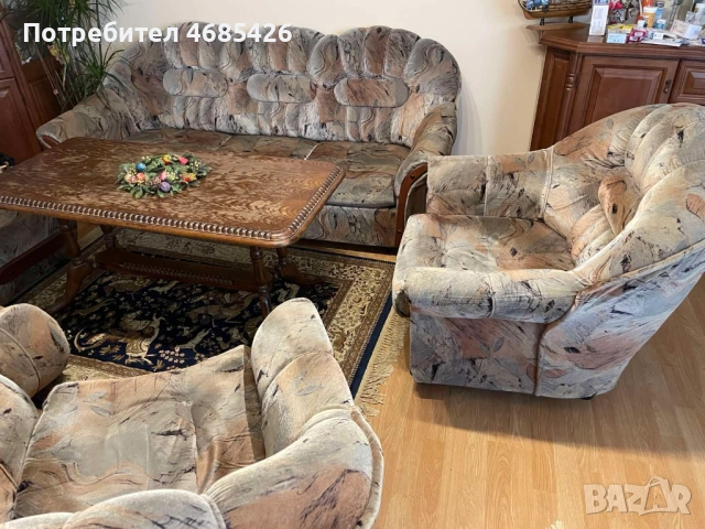 Холна гарнитура и маса, снимка 3 - Дивани и мека мебел - 52821931