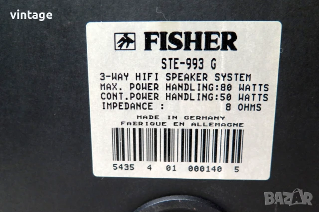 Fisher STE-993G, снимка 9 - Тонколони - 51052704