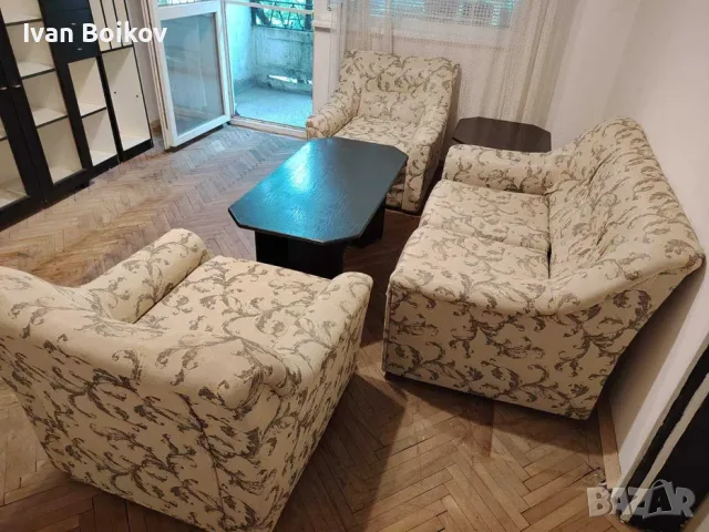 Комплект диван с два фотьойла , снимка 2 - Дивани и мека мебел - 56084807
