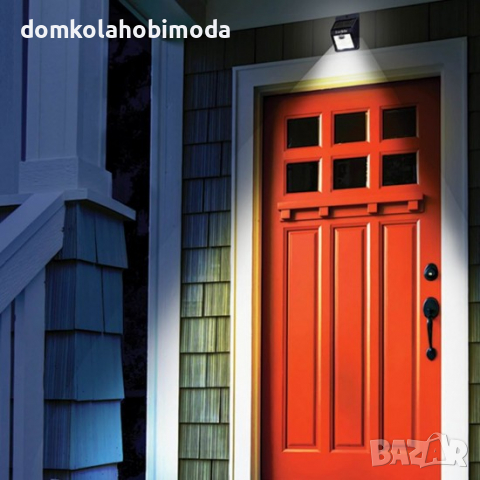 Соларна LED лампа с датчик за движение, 11.5см. Бяла светлина, снимка 4 - Соларни лампи - 36199498