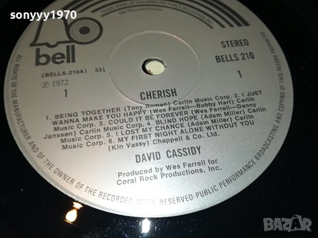 DAVID CASSIDI CHERISH-MADE IN GREAT BRITAIN 1804231403, снимка 14 - Грамофонни плочи - 40399934