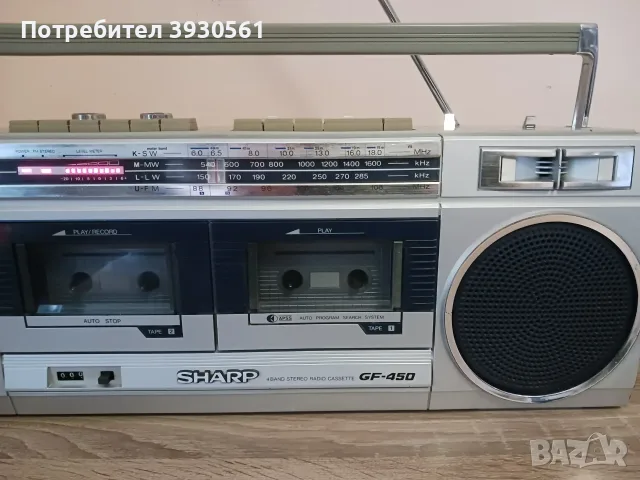 Радиокасетофон sharp gf 450, снимка 3 - Радиокасетофони, транзистори - 55728497