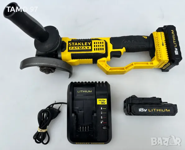 Stanley Fatmax сет - Акумулаторен ъглошлайф, зеге, импакт, виброшлайф 5 батерии, снимка 10 - Други инструменти - 48201508