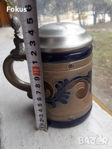 Стара немска халба за бира Goebel, снимка 3 - Антикварни и старинни предмети - 53384883