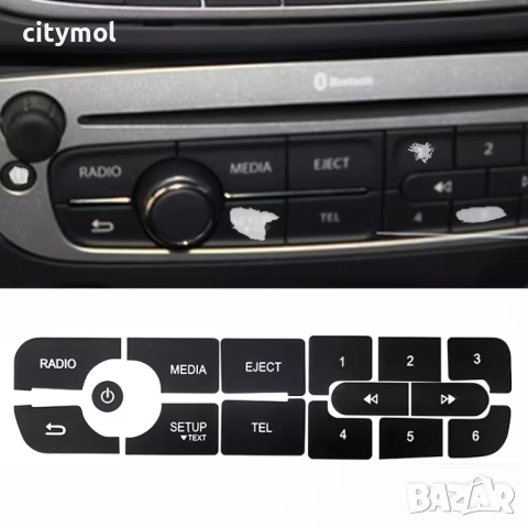 Лепенки за бутони климатроник на Renault Megane/Master/Scenic/Clio