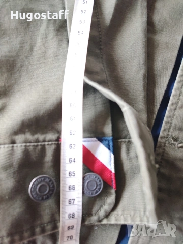 Военно Tommy Jeans TJM CARGO JACKET мъжко яке military Style зелено памук ХЛ , снимка 11 - Якета - 53281724