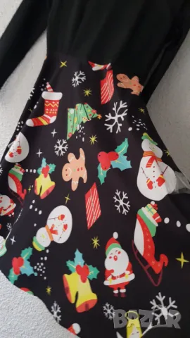Дамска Коледна рокля размер S - НОВА, снимка 6 - Рокли - 48090788