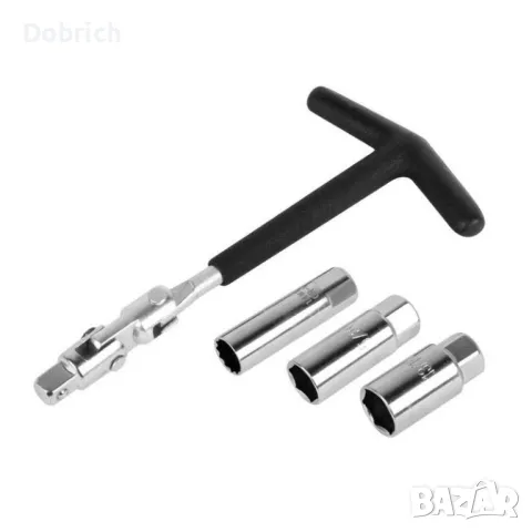 Ключ за свещи с гумирана дръжка с вложки, 14 мм, 16 мм, 21 мм , снимка 2 - Аксесоари и консумативи - 50408547