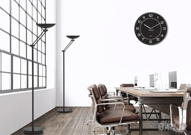 Продавам нова LED лампа Unilux Dely 30W с регулируема стойка, височина 1.8 м, черна, снимка 4 - Други - 47578751