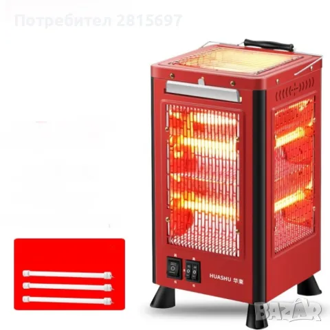 Електрически 5-странен нагревател за външно и вътрешно ползване + Грил, снимка 9 - Отоплителни печки - 48053299