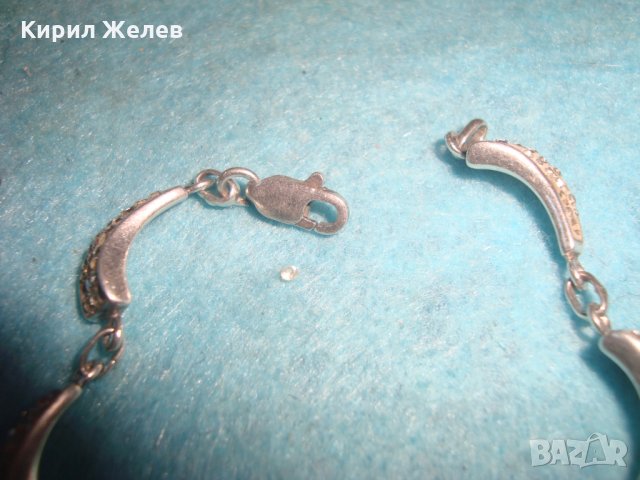 СКЪПОЦЕННА СРЕБЪРНА ФЕШЪН АРТ ГРИВНА СРЕБРО 925 с ЦИРКОНИ 25621, снимка 9 - Гривни - 35769808