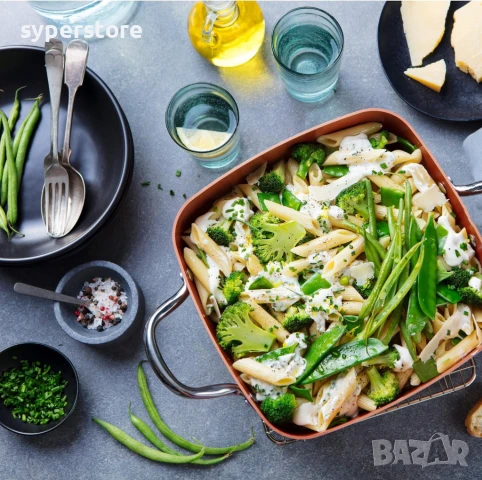 Дълбок тиган за готвене, касерола Digital One SP01082, 5 части, незалепващо покритие, индукционно дъ, снимка 5 - Съдове за готвене - 50455230