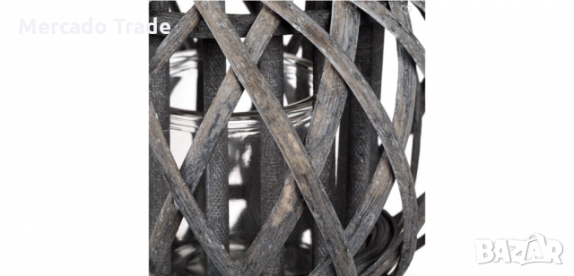 Декоративен фенер, Висящ, Кръгъл, Сив, снимка 3 - Декорация за дома - 36045051