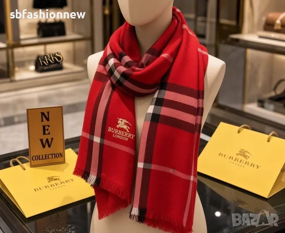 Burberry ✨ шал кашмир и коприна, снимка 2 - Шалове - 56336695