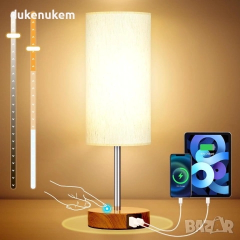 LED нощна лампа с USB зареждане и сензорно управление