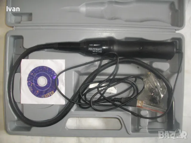 НОВ НЕМСКИ ЕНДОСКОП ИНСПЕКЦИОНЕН ЕНДОСКОПСКА КАМЕРА С USB ПЪЛЕН КОМПЛЕКТ VOLTCRAFT BS-10USB, снимка 2 - Други инструменти - 48482953