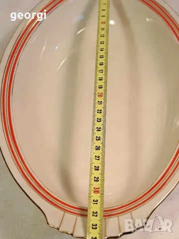 старо чешко порцеланово елипсовидно плато 22/6, снимка 4 - Аксесоари за кухня - 49251850
