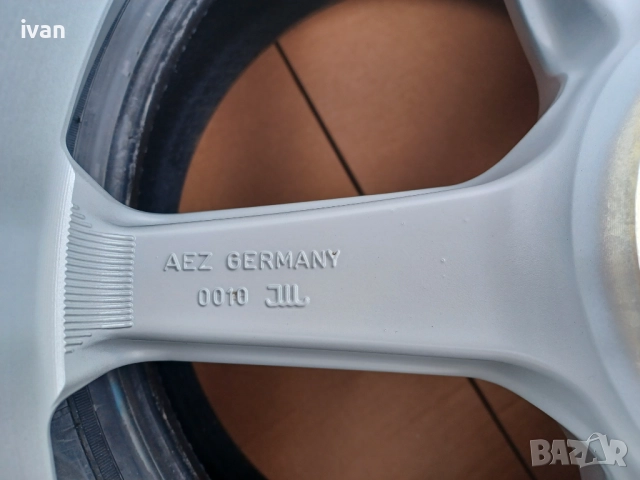 4 бр. чисто нови алуминиеви джанти AEZ 18 цола 5x100, централен отвор 54.1 , ET42, 7J, снимка 8 - Гуми и джанти - 51542748