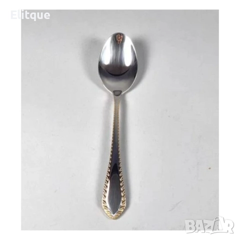 Комплект прибори за хранене Bohmann, Неръждаема стомана, 24 бр., Инокс със златист кант, снимка 5 - Прибори за хранене, готвене и сервиране - 52897526