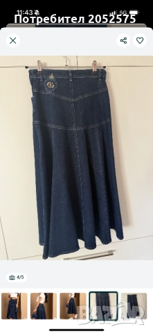 Дънкова пола на ALESSA, снимка 3 - Поли - 52509391