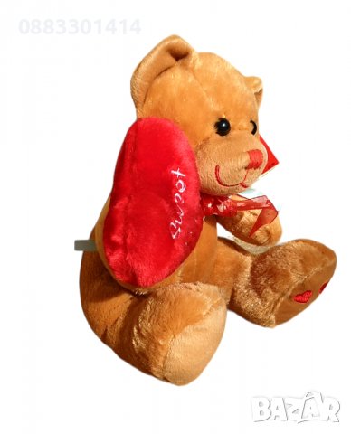 Плюшено мече със сърце 30см , снимка 3 - Плюшени играчки - 39696663