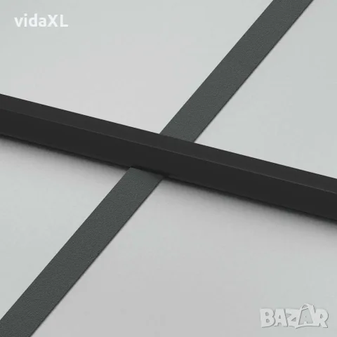 vidaXL Интериорна врата черна 83x201,5 см закалено стъкло и алуминий, снимка 6 - Входни врати - 56146178