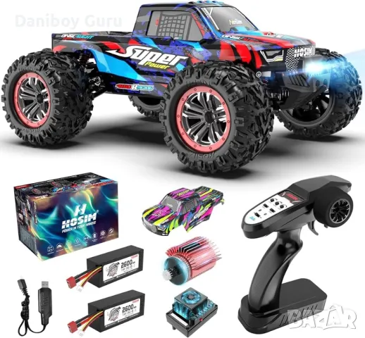 RC Cars HOSIM X08 1:10 68км/ч Off Road RC Monster Trucks 4WD, снимка 1 - Електрически играчки - 48782372