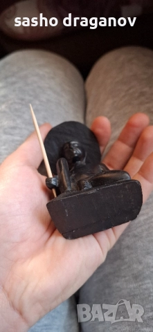 Абаносова дървена фигурка, снимка 4 - Статуетки - 52288740