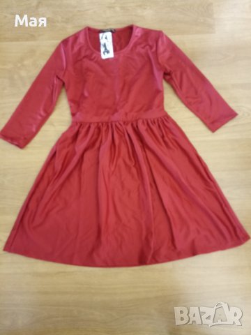 Елегантна червена рокля, снимка 4 - Рокли - 38832889