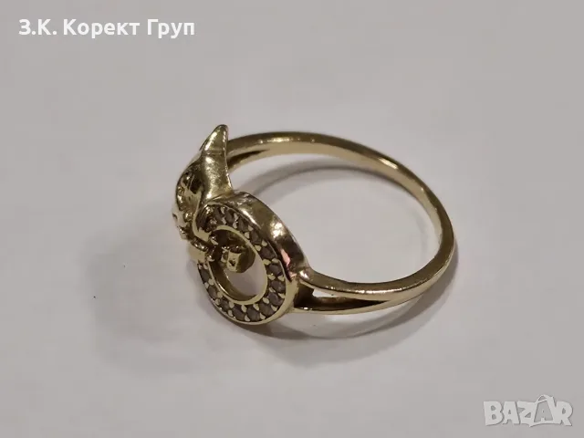 Дамски златен пръстен 14К 585 / 2,00 гр., снимка 4 - Пръстени - 55782663