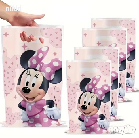 Мини Маус розов фон 10 бр торбички за сладки подарък рожден ден парти, снимка 2 - Други - 26232878