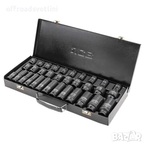 Висок клас JCB Комплект ударни вложки 33 части 1/2" JCB 8-32мм, снимка 2 - Други инструменти - 49379754