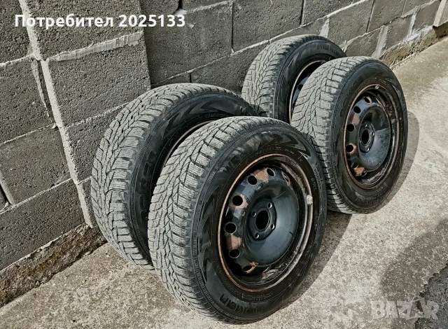 Продавам Гуми с железни джанти 15 цола, снимка 4 - Гуми и джанти - 56112629