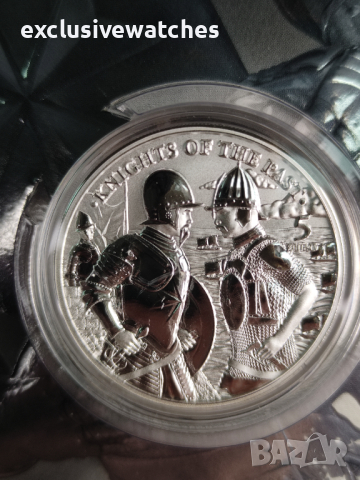 1 oz Малта 5 € Рицари от миналото - рицар на Малта и османски войник .9999 сребърна BU монета 2022, снимка 3 - Нумизматика и бонистика - 44717788