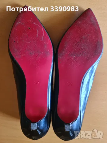 Дамски лачени обувки с ниски токчета, снимка 3 - Дамски елегантни обувки - 48976077