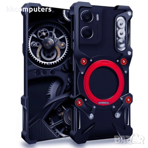 Калъф със Стойка 360° за Motorola Moto G06 4G / Moto G06 Power 4G- Метален, Готик стил, с Каишка и П